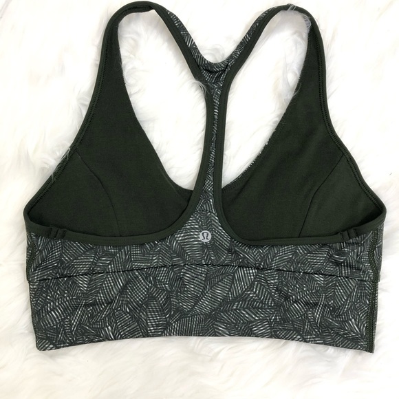 lululemon athletica Other - Lululemon Zip Front Leaf Print Sports Bra Size 6
